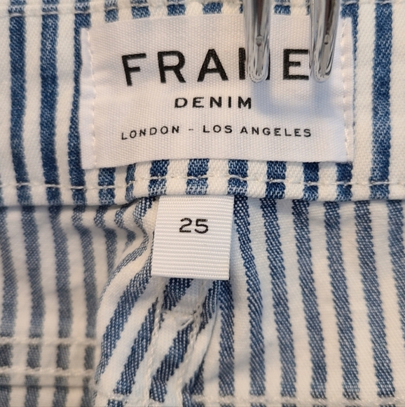 Frame Denim Engineer Stripe Kick Flare Jeans - Size 25 - Picture 6 of 10